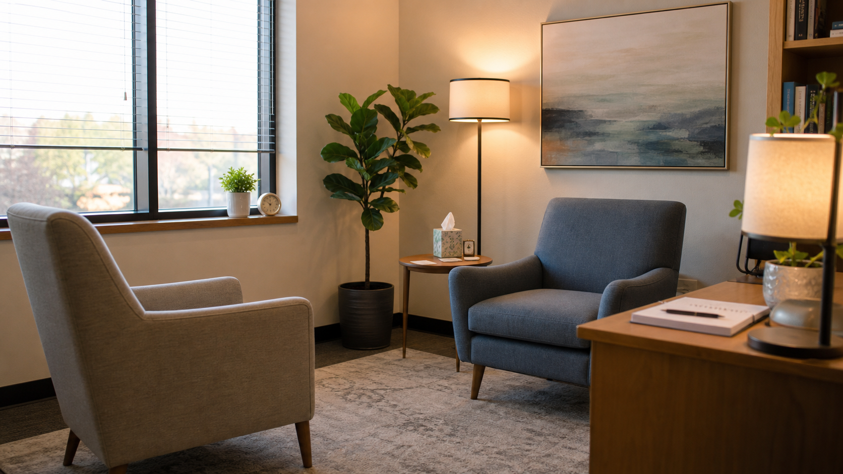 Private clinical consultation office illustration